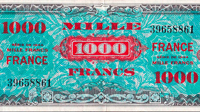 1000 francs France type 1945