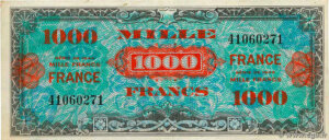 1000 francs France type 1945