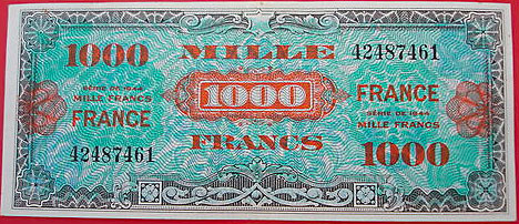 1000 francs France type 1945