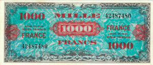 1000 francs France type 1945