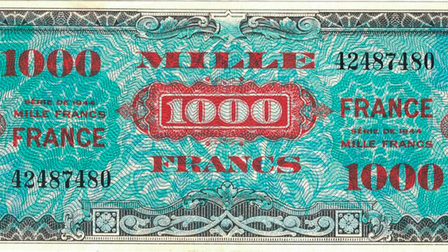 1000 francs France type 1945