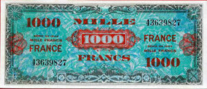 1000 francs France type 1945