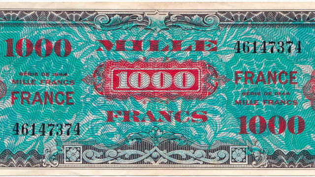 1000 francs France type 1945