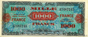 1000 francs France type 1945