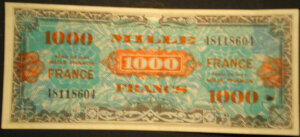 1000 francs France type 1945