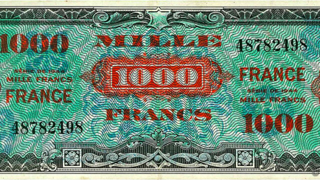 1000 francs France type 1945