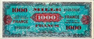 1000 francs France type 1945