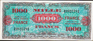 1000 francs France type 1945