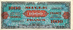 1000 francs France type 1945