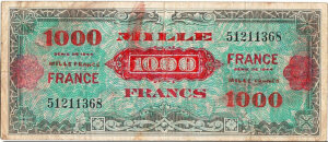 1000 francs France type 1945