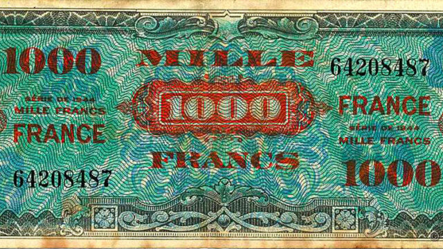 1000 francs France type 1945