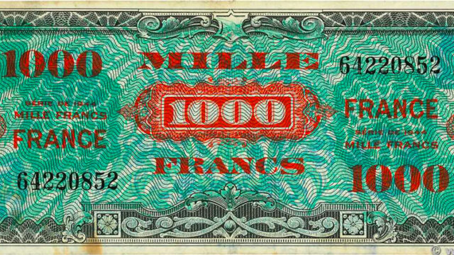 1000 francs France type 1945