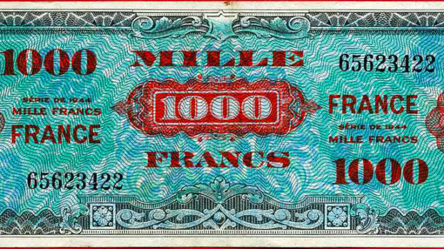 1000 francs France type 1945