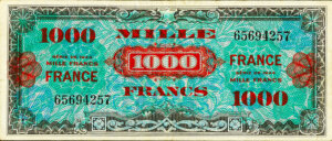 1000 francs France type 1945