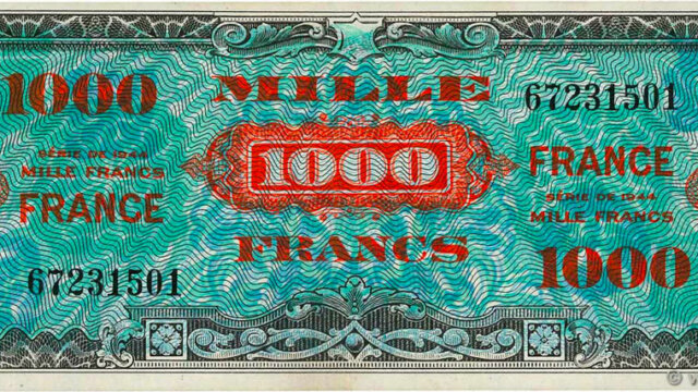 1000 francs France type 1945