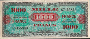 1000 francs France type 1945