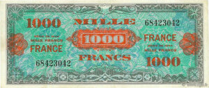 1000 francs France type 1945