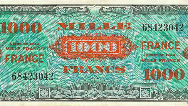 1000 francs France type 1945