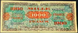 1000 francs France type 1945