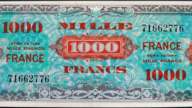 1000 francs France type 1945