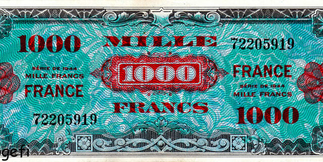 1000 francs France type 1945