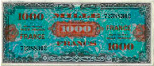 1000 francs France type 1945