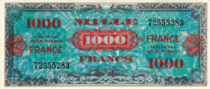 1000 francs France type 1945