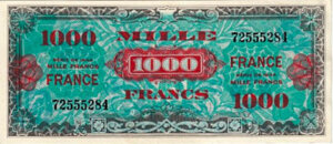 1000 francs France type 1945