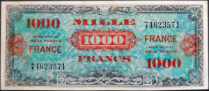 1000 francs France type 1945