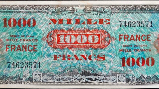 1000 francs France type 1945