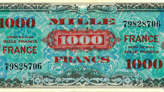 1000 francs France type 1945