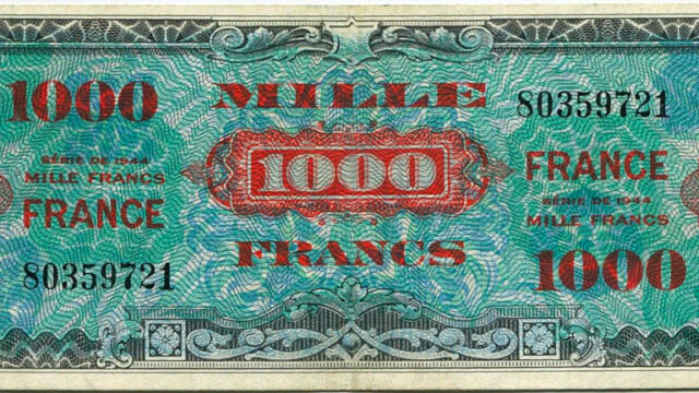 1000 francs France type 1945