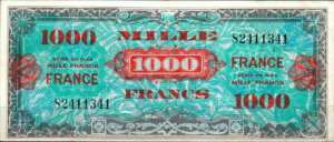 1000 francs France type 1945