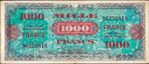 1000 francs France type 1945