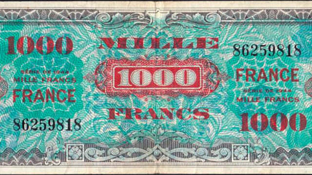 1000 francs France type 1945