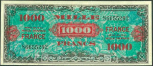 1000 francs France type 1945