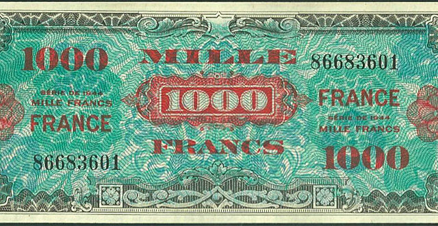 1000 francs France type 1945