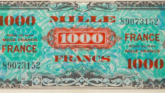 1000 francs France type 1945