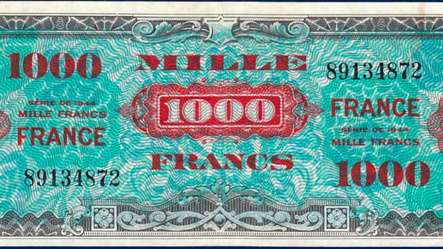 1000 francs France type 1945