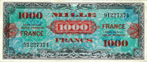 1000 francs France type 1945