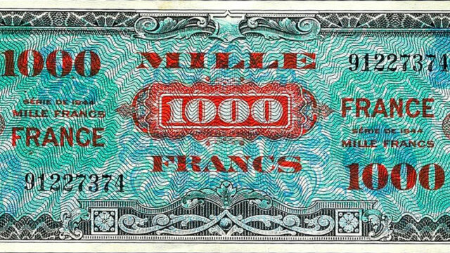 1000 francs France type 1945