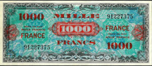 1000 francs France type 1945