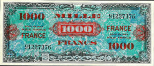 1000 francs France type 1945