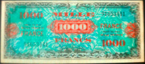 1000 francs France type 1945