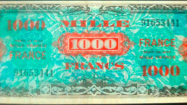 1000 francs France type 1945