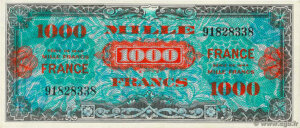 1000 francs France type 1945