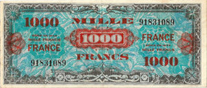 1000 francs France type 1945