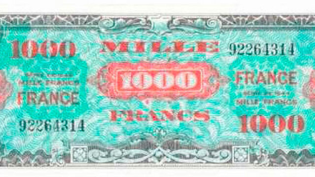 1000 francs France type 1945