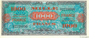 1000 francs France type 1945