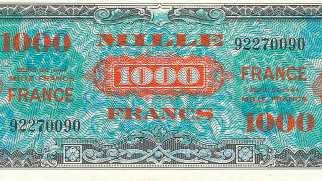 1000 francs France type 1945